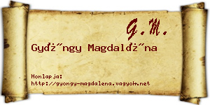 Gyöngy Magdaléna névjegykártya